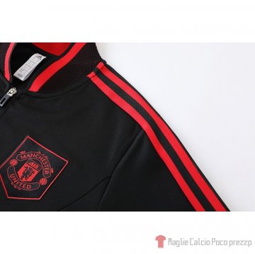 Giacca Della Tuta Manchester United 2022-23 Negro Y Rojo