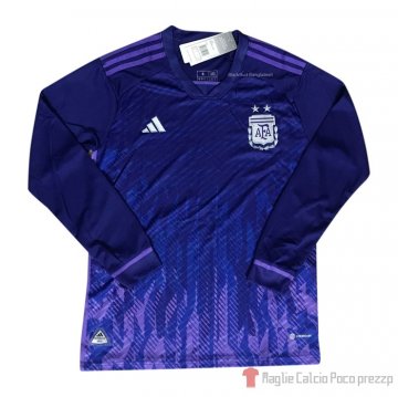 Maglia Argentina Away Maniche Lunghe 2022 Maglia Argentina Away Maniche Lunghe 2022
