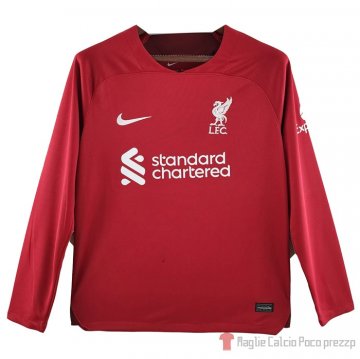 Maglia Liverpool Home Maniche Lunghe 22-23 Maglia Liverpool Home Maniche Lunghe 22-23