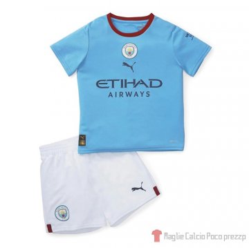 Maglia Manchester City Home Bambino 22-23 Maglia Manchester City Home Bambino 22-23