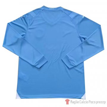 Maglia Manchester City Home Maniche Lunghe 23-24