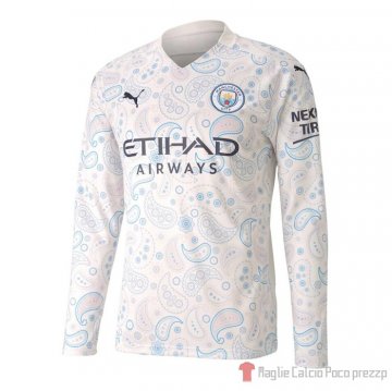 Maglia Manchester City Terza Manica Lunga 20-21 Maglia Manchester City Terza Manica Lunga 20-21