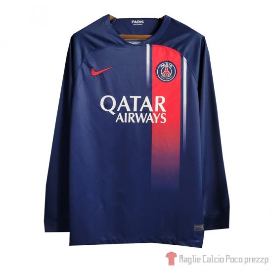 Maglia Paris Saint-germain Home Maniche Lunghe 23-24 - Clicca l'immagine per chiudere