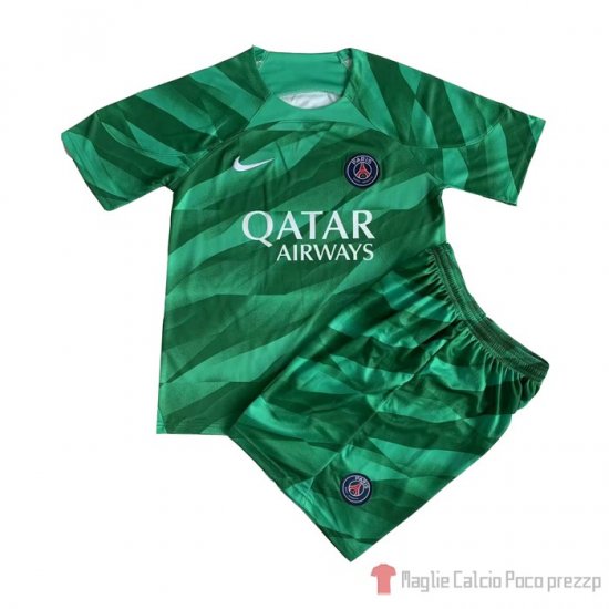 Maglia Paris Saint-germain Portiere Bambino 23-24 Verde - Clicca l'immagine per chiudere