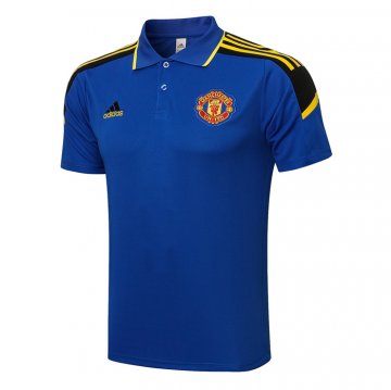 Maglia Polo Manchester United 21-22 Azul Maglia Polo Manchester United 21-22 Azul