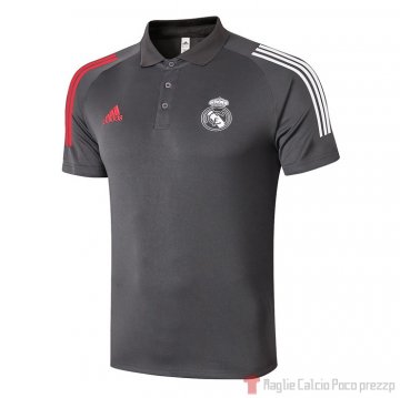 Maglia Polo Real Madrid 2020/2021 Grigio Maglia Polo Real Madrid 2020/2021 Grigio
