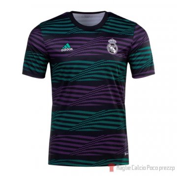 Maglia Pre-partita Del Real Madrid 2022 Verde Y Purpura