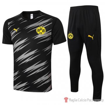 Tuta Da Track Borussia Dortmund Manica Corta 20-21 Nero Tuta Da Track Borussia Dortmund Manica Corta 20-21 Nero
