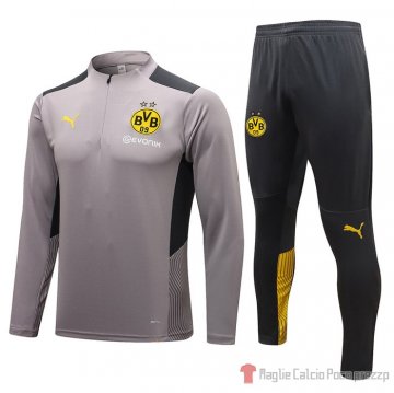 Tuta Da Track Felpa Borussia Dortmund 21-22 Grigio