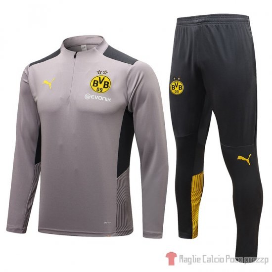 Tuta Da Track Felpa Borussia Dortmund 21-22 Grigio - Clicca l'immagine per chiudere