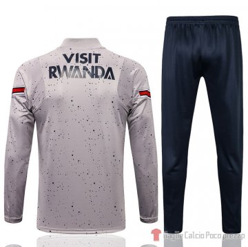 Tuta Da Track Felpa Paris Saint-germain Jordan 2021-22 Grigio