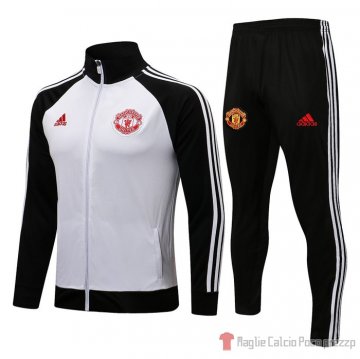 Tuta Da Track Giacca Manchester United 21-22 Bianco Tuta Da Track Giacca Manchester United 21-22 Bianco