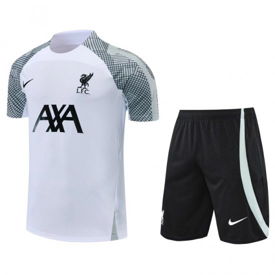 Tuta Da Track Liverpool Manica Corta 22-23 Bianco - Pantalon Corto - Clicca l'immagine per chiudere