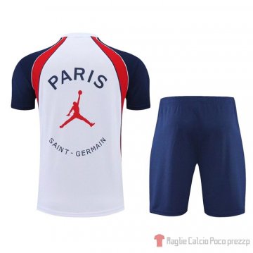 Tuta Da Track Paris Saint-germain Jordan Manica Corta 22-23 Bianco - Pantalon Corto