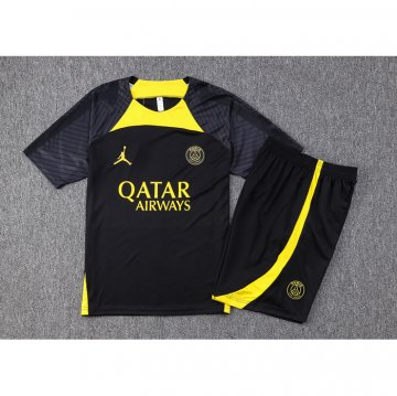 Tuta Da Track Paris Saint-germain Jordan Manica Corta 23-24 Negro - Pantalon Corto