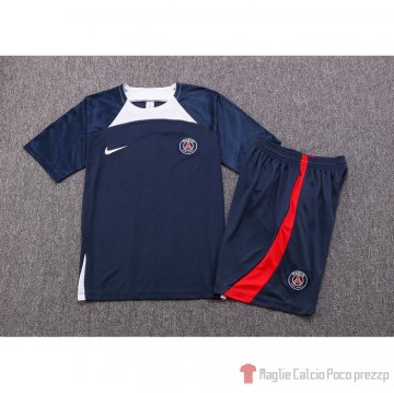 Tuta Da Track Paris Saint-germain Manica Corta 2022-2023 Blu - Pantalon Corto