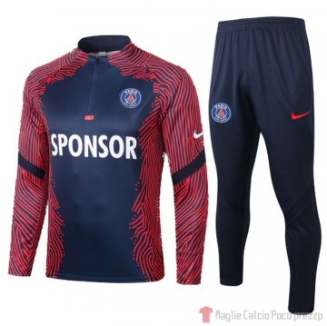 Tuta da Track Felpa Paris Saint-Germain 2020/2021 Blu Tuta da Track Felpa Paris Saint-Germain 2020/2021 Blu