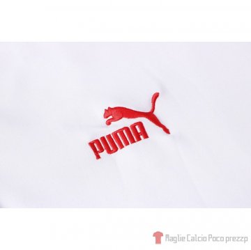 Tuta da Track Milan Manica Corta 21-22 Blanco
