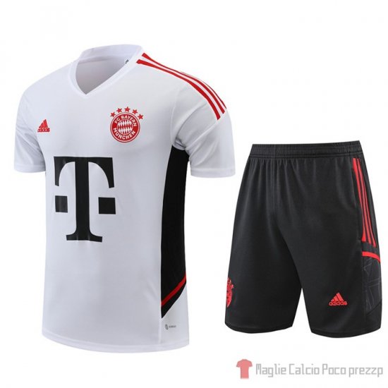 Chandal Del Bayern Munich Manica Corta 2022-23 Blanco - Pantalon Corto - Clicca l'immagine per chiudere