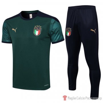 Tuta da Track Italia Manica Corta 21-22 Verde Tuta da Track Italia Manica Corta 21-22 Verde