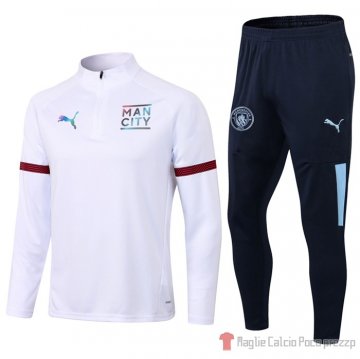 Tuta Da Track Felpa Manchester City 21-22 Blanco Tuta Da Track Felpa Manchester City 21-22 Blanco
