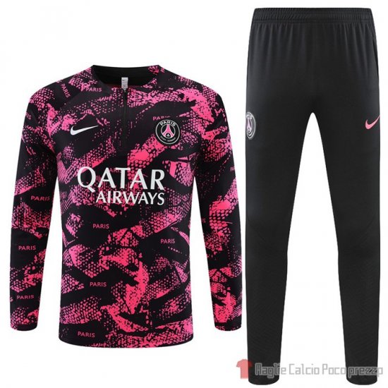 Felpa Della Tuta Paris Saint-germain 2022-23 Negro Y Rosa - Clicca l'immagine per chiudere