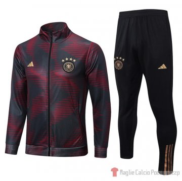 Giacca Della Tuta Germania 22-23 Rojo Y Negro Giacca Della Tuta Germania 22-23 Rojo Y Negro