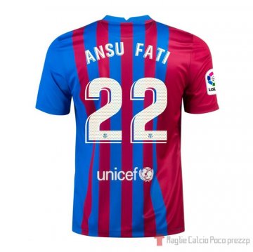 Maglia Barcellona Giocatore Ansu Fati Home 21-22 Maglia Barcellona Giocatore Ansu Fati Home 21-22