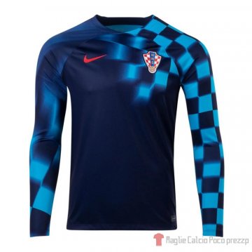 Maglia Croazia Away Maniche Lunghe 2022 Maglia Croazia Away Maniche Lunghe 2022