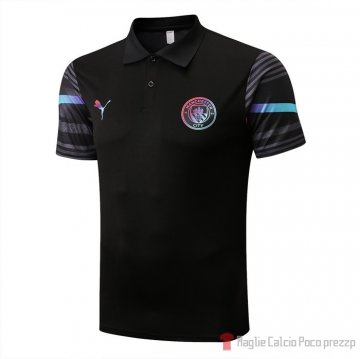 Maglia Polo Del Manchester City 22-23 Negro Maglia Polo Del Manchester City 22-23 Negro