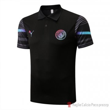 Maglia Polo Del Manchester City 22-23 Negro