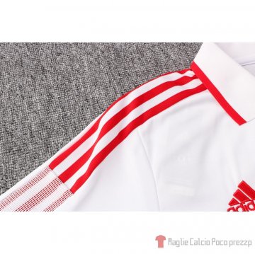 Maglia Polo Manchester United 2021-22 Blanco Y Rojo