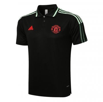 Maglia Polo Manchester United 21-22 Negro Y Verde Maglia Polo Manchester United 21-22 Negro Y Verde