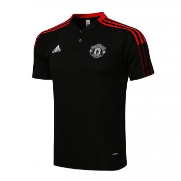 Maglia Polo Manchester United 21-22 Nero Maglia Polo Manchester United 21-22 Nero