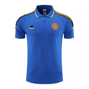 Maglia Polo Manchester United 22-23 Blu