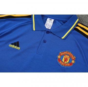 Maglia Polo Manchester United 22-23 Blu