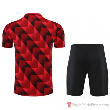 Tuta Da Track Bayern Munich Manica Corta 22-23 Rosso - Pantalon Corto