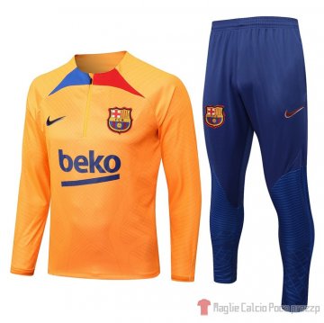 Tuta Da Track Felpa Barcellona Bambino 2022-23 Arancione Tuta Da Track Felpa Barcellona Bambino 2022-23 Arancione