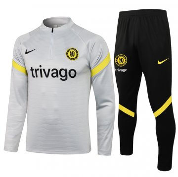 Tuta Da Track Felpa Chelsea 21-22 Grigio Tuta Da Track Felpa Chelsea 21-22 Grigio