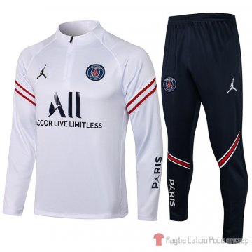Tuta Da Track Felpa Paris Saint-germain 21-22 Bianco Tuta Da Track Felpa Paris Saint-germain 21-22 Bianco