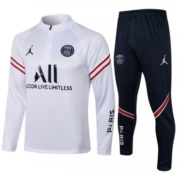 Tuta Da Track Felpa Paris Saint-germain Bambino 21-22 Bianco