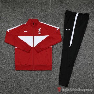 Tuta Da Track Giacca Liverpool Bambino 20-21 Rosso E Bianco