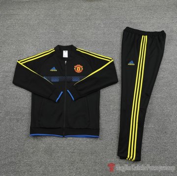 Tuta Da Track Giacca Manchester United 21-22 Nero E Blu