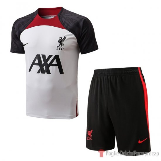 Tuta Da Track Liverpool Manica Corta 2022-23 Bianco - Pantalon Corto - Clicca l'immagine per chiudere