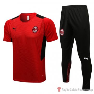 Tuta Da Track Milan Manica Corta 2021-22 Rosso Tuta Da Track Milan Manica Corta 2021-22 Rosso