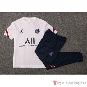 Tuta Da Track Paris Saint-germain Manica Corta 2021-22 Bianco