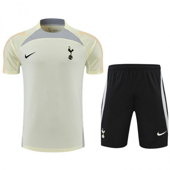 Tuta Da Track Tottenham Hotspur Manica Corta 22-23 Beige - Pantalon Corto - Clicca l'immagine per chiudere