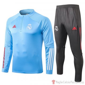 Tuta da Track Felpa Real Madrid 2020/2021 Blu Tuta da Track Felpa Real Madrid 2020/2021 Blu