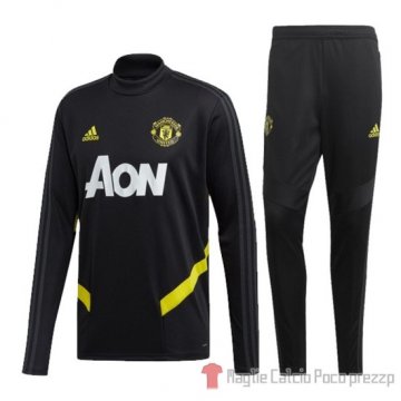 Tuta da Track Manchester United Bambino 2019/2020 Nero e Giallo Tuta da Track Manchester United Bambino 2019/2020 Nero e Giallo