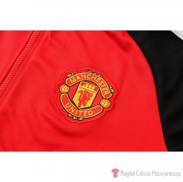 Tuta da Track Giacca Manchester United 2021-22 Rojo Y Negro